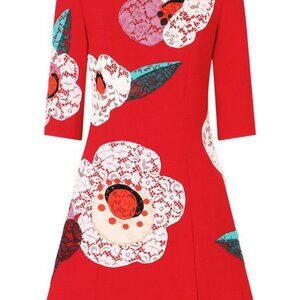 D&G Floral Flare Wool Dress